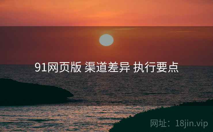 91网页版 渠道差异 执行要点 第2张 91网页版 渠道差异 执行要点 第2张